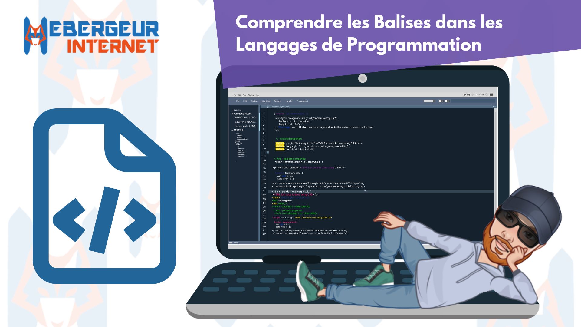 les balises dans les langages de programmations html et xml